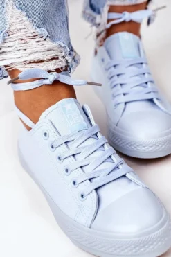 Damskie Klasyczne Trampki Niebieskie Ecoma