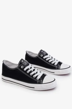 Damskie Klasyczne Trampki Czarno-Białe Ecoma