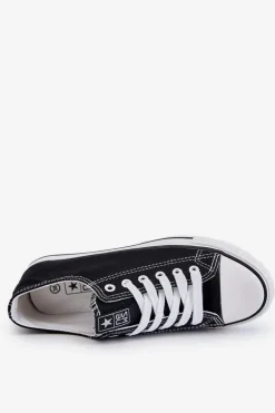 Damskie Klasyczne Trampki Czarno-Białe Ecoma