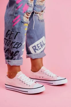 Damskie Klasyczne Trampki Różowe Omerta