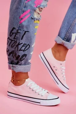 Damskie Klasyczne Trampki Różowe Omerta