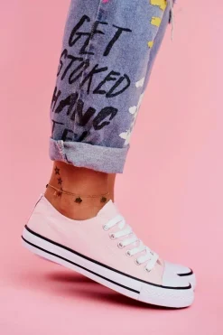 Damskie Klasyczne Trampki Różowe Omerta