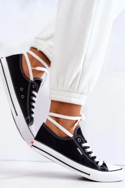 Damskie Klasyczne Trampki Cross Jeans JJ2R4011C Czarne