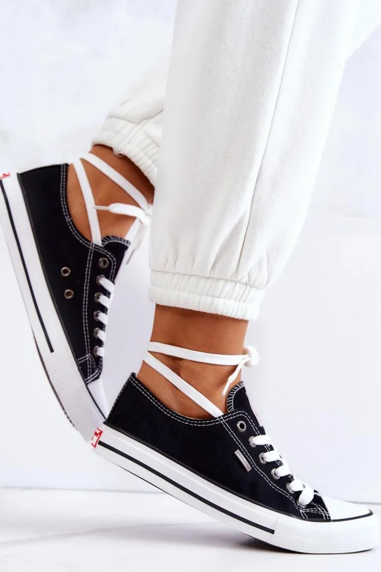 Damskie Klasyczne Trampki Cross Jeans JJ2R4011C Czarne