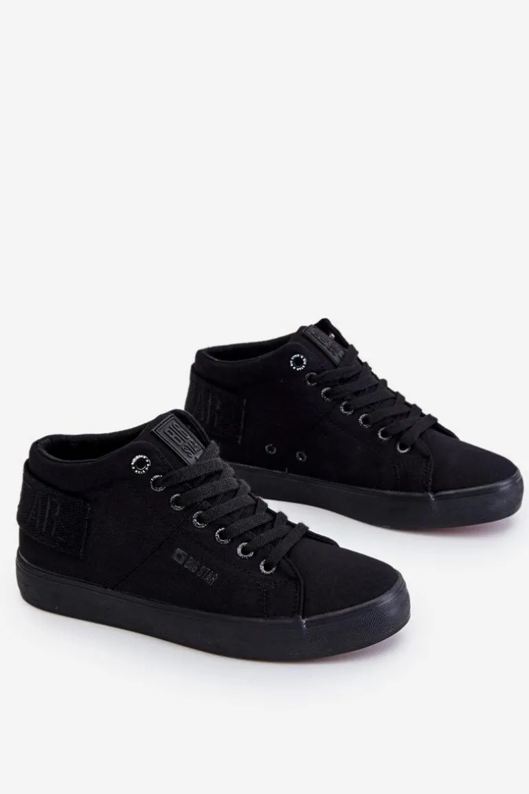 Damskie Klasyczne Wysokie Trampki Big Star LL274001 Czarne