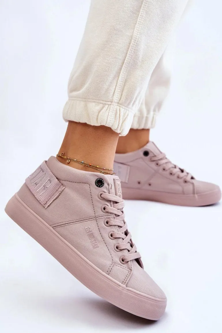 Damskie Klasyczne Wysokie Trampki Big Star LL274004 Nude