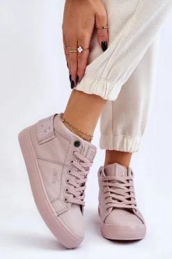 Damskie Klasyczne Wysokie Trampki Big Star LL274004 Nude