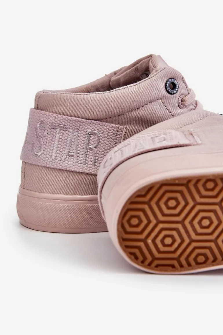 Damskie Klasyczne Wysokie Trampki Big Star LL274004 Nude