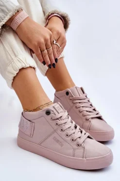 Damskie Klasyczne Wysokie Trampki Big Star LL274004 Nude