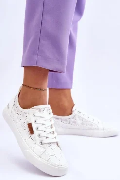 Damskie Koronkowe Tenisówki BIG STAR W274925 Białe