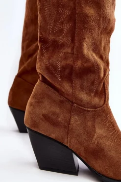 Damskie Kozaki Kowbojki Na Słupku Camel Sloana