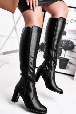 Damskie Kozaki Sergio Leone Czarne KZ275