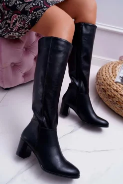 Damskie Kozaki Sergio Leone Czarne KZ273