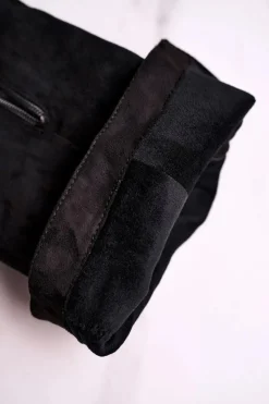 Damskie kozaki zamszowe Sergio Leone czarne KZ273