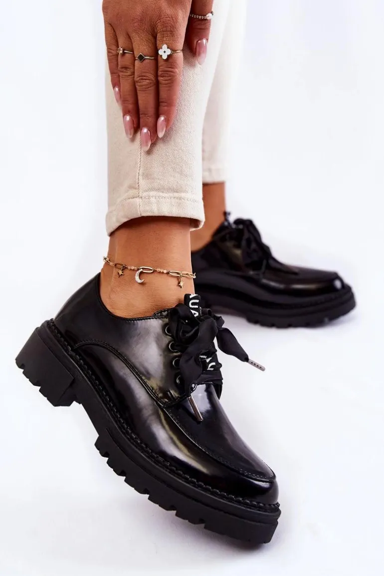 Damskie Lakierowane Półbuty La.Fi 210004B-NL Czarne