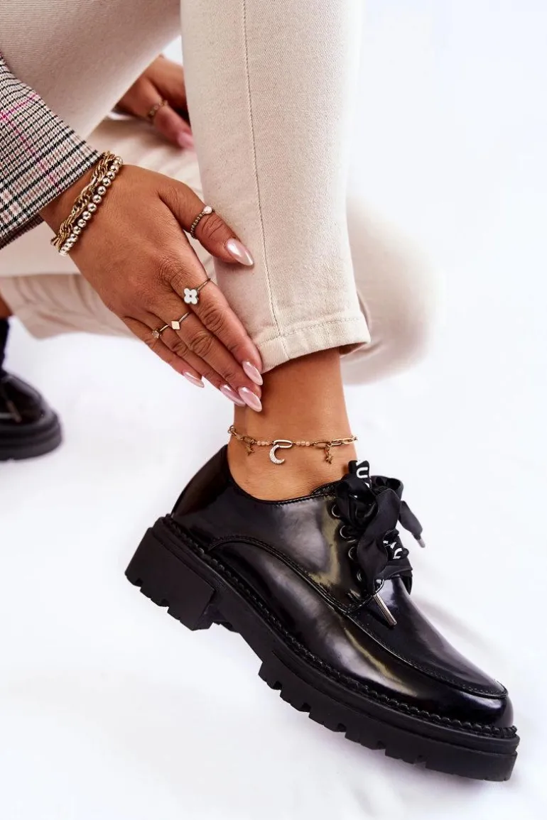 Damskie Lakierowane Półbuty La.Fi 210004B-NL Czarne