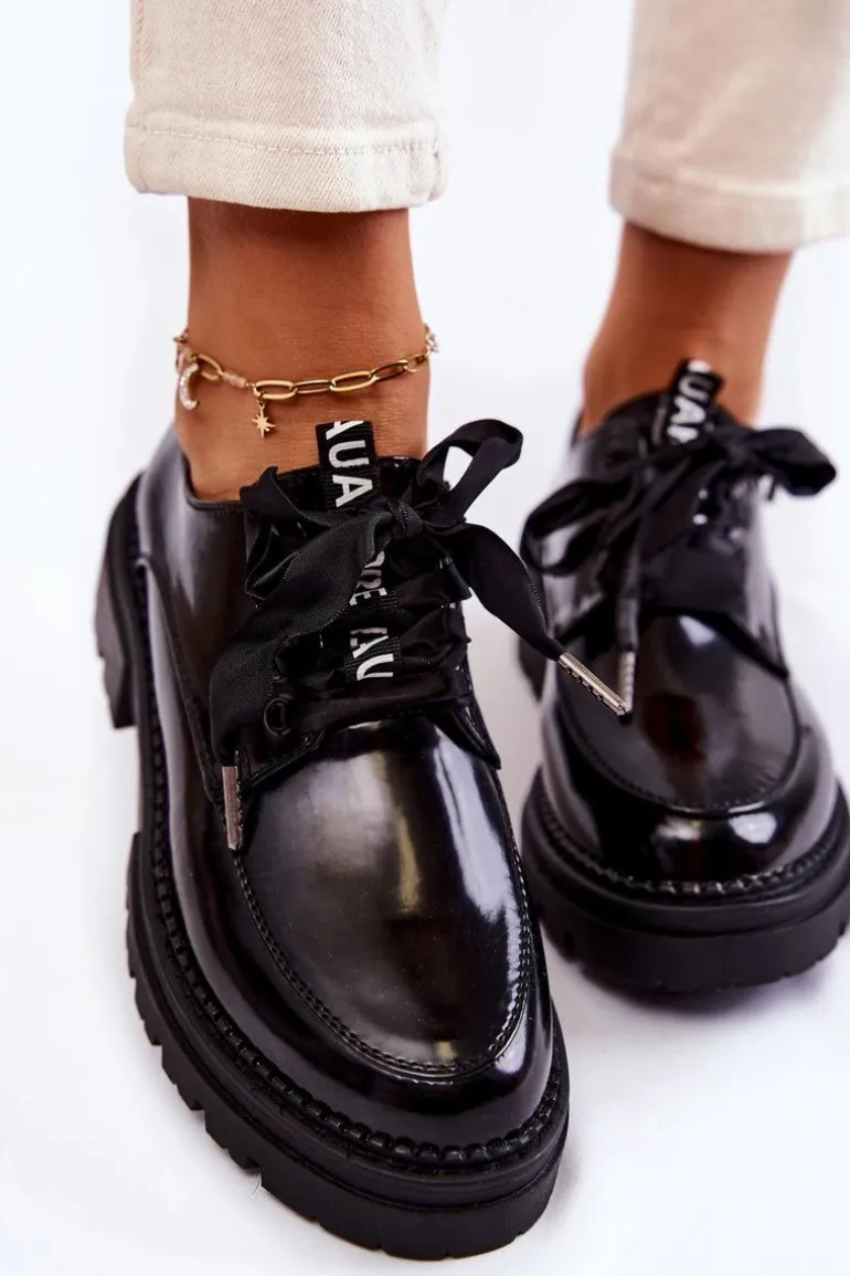 Damskie Lakierowane Półbuty La.Fi 210004B-NL Czarne