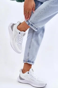 Damskie Lekkie Buty Sportowe Memory Foam System Big Star LL274297 Białe