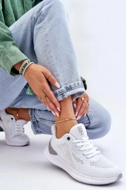 Damskie Lekkie Buty Sportowe Memory Foam System Big Star LL274297 Białe