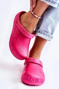 Damskie Lekkie Klapki Big Star II275007 Fuksja