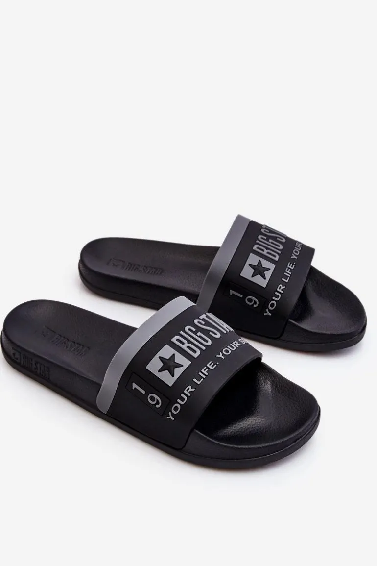 Damskie Lekkie Klapki Big Star LL274732 Czarne