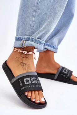 Damskie Lekkie Klapki Big Star LL274732 Czarne