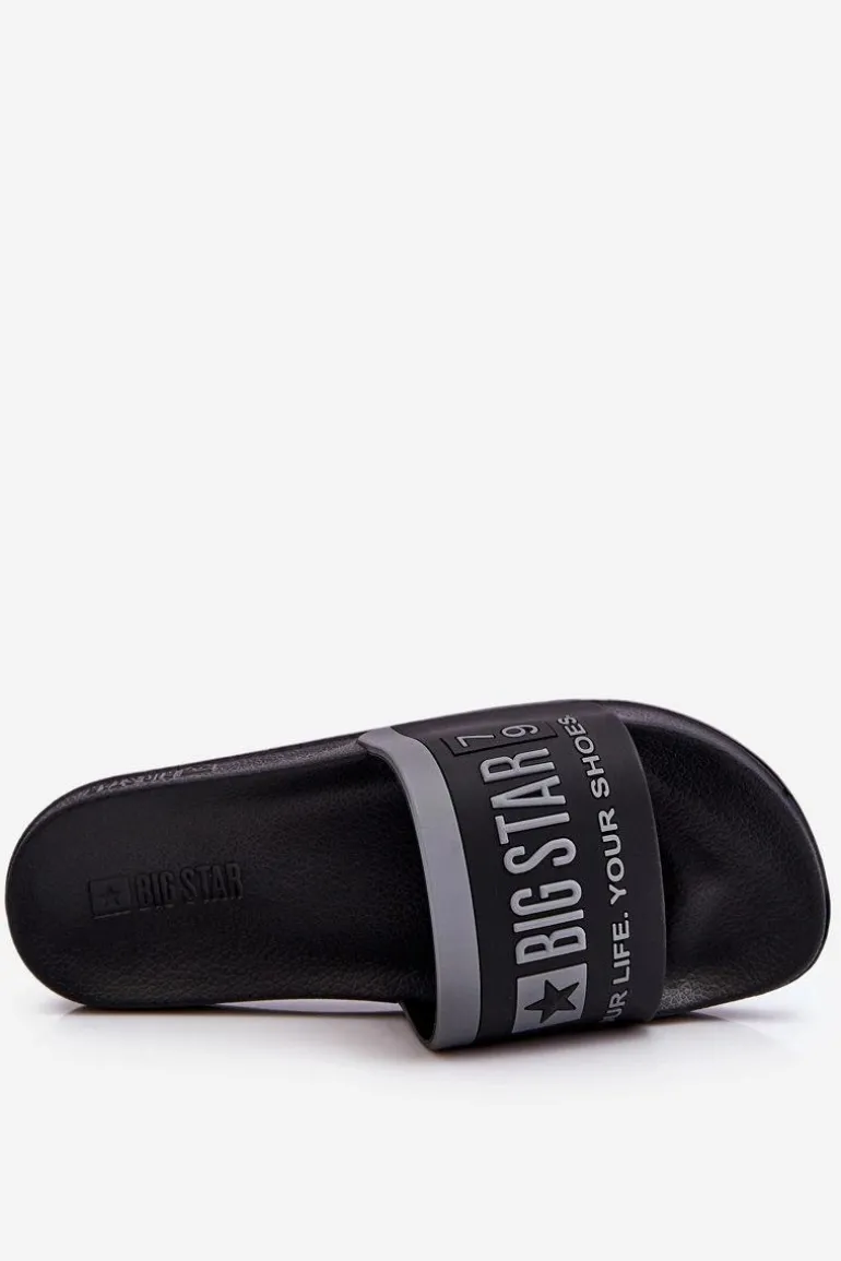 Damskie Lekkie Klapki Big Star LL274732 Czarne