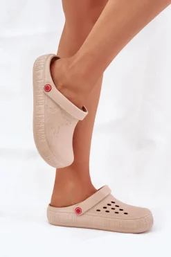 Damskie Lekkie Klapki Big Star II275012 Beżowe