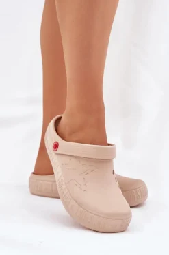 Damskie Lekkie Klapki Big Star II275012 Beżowe