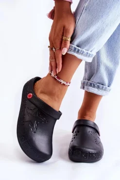 Damskie Lekkie Klapki Big Star II275001 Czarne