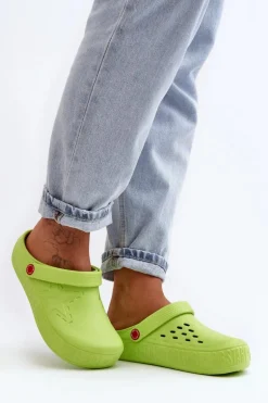 Damskie Lekkie Klapki Chodaki Big Star II275006 Zielone