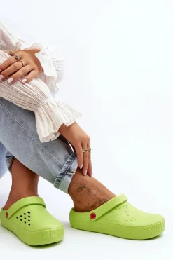 Damskie Lekkie Klapki Chodaki Big Star II275006 Zielone