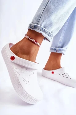 Damskie Lekkie Klapki Chodaki Big Star II275003 Białe