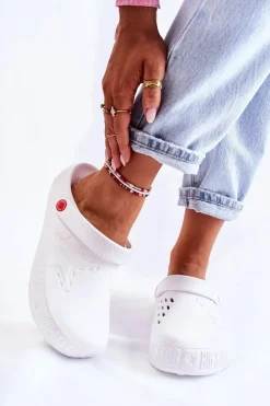 Damskie Lekkie Klapki Chodaki Big Star II275003 Białe