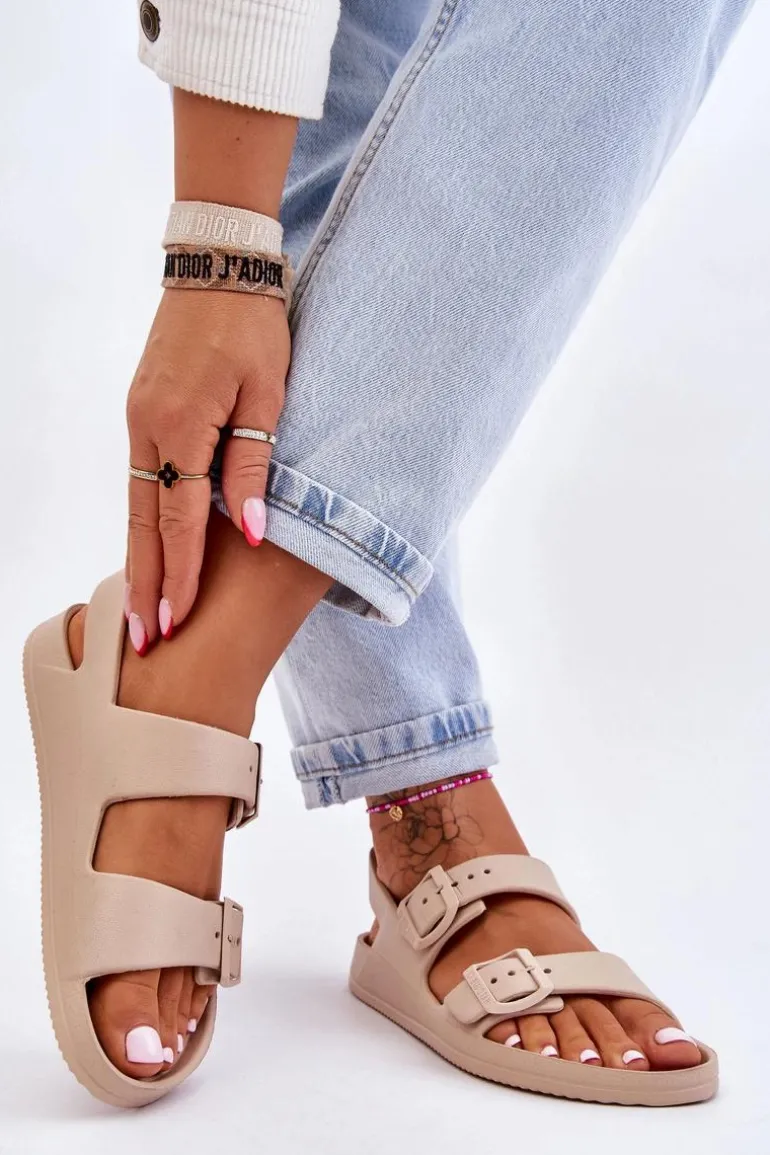 Damskie Lekkie Sandały Big Star LL274746 Beżowe