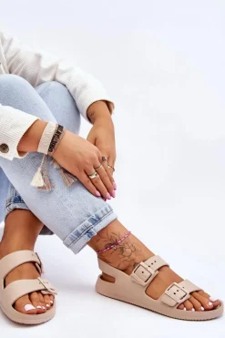 Damskie Lekkie Sandały Big Star LL274746 Beżowe