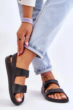 Damskie Lekkie Sandały Big Star LL274745 Czarne