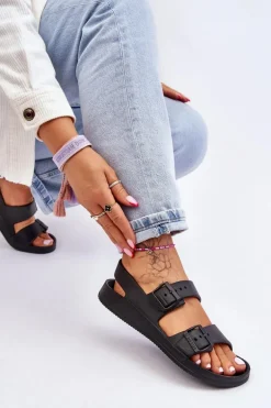 Damskie Lekkie Sandały Big Star LL274745 Czarne