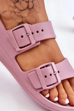 Damskie Lekkie Sandały Big Star LL274744 Fioletowe