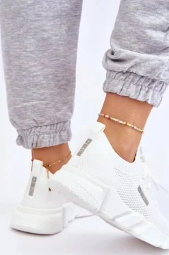 Damskie Lekkie Sneakersy Memory Foam System Big Star JJ274268 Białe