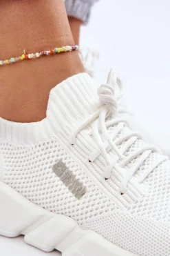 Damskie Lekkie Sneakersy Memory Foam System Big Star JJ274268 Białe