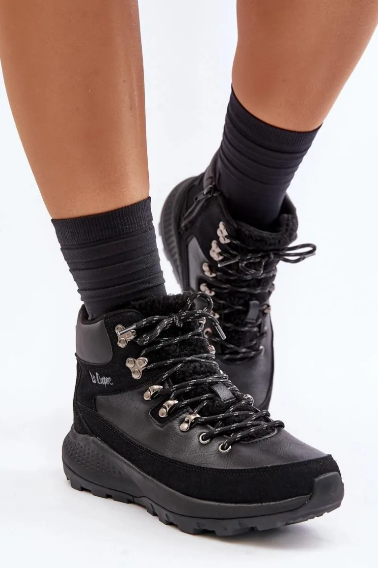 Damskie Lekkie Trapery Na Zamek Lee Cooper LCJ-24-03-3073 Czarne