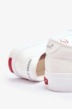 Damskie Materiałowe Tenisówki Cross Jeans LL2R4043 Białe