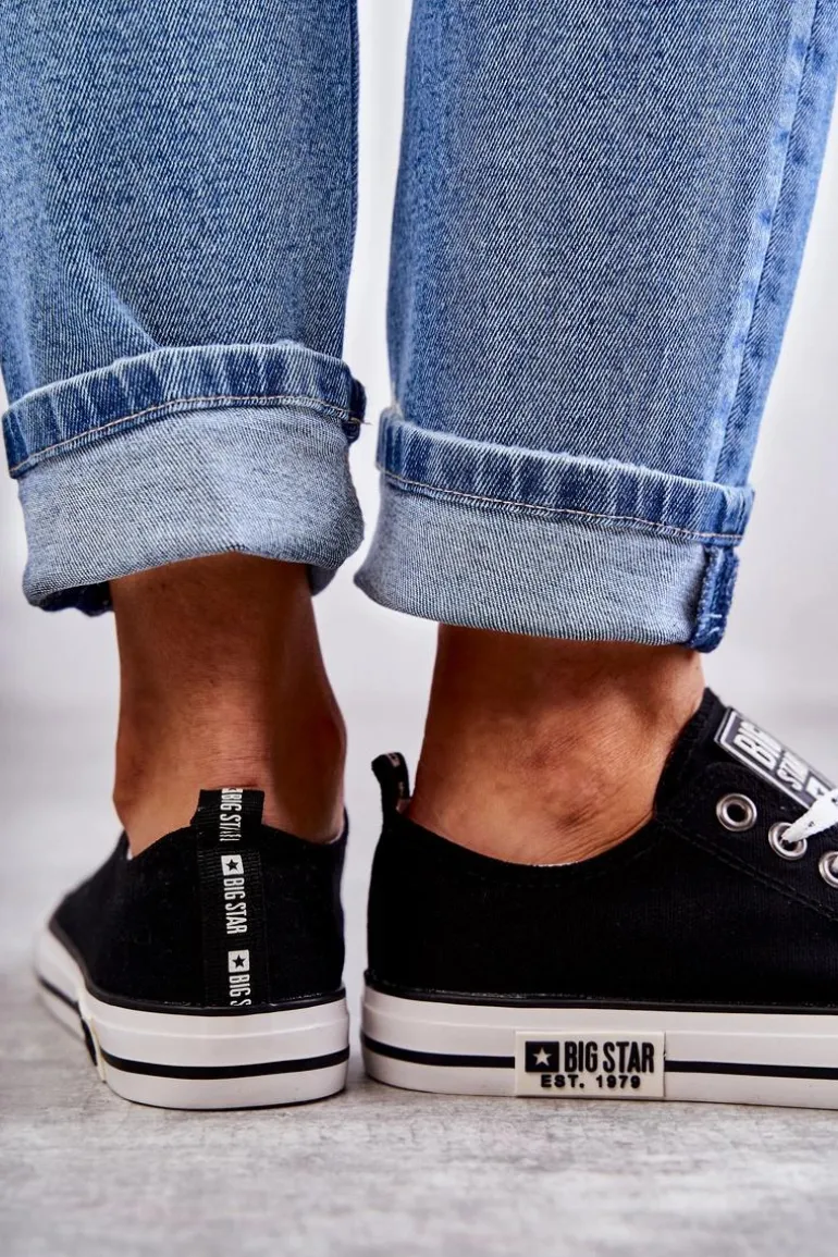 Damskie Materiałowe Trampki Big Star KK274102 Czarne