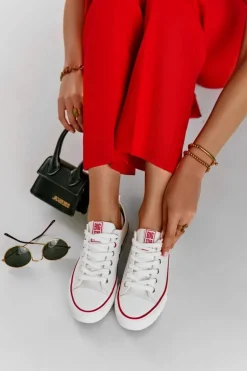 Damskie Materiałowe Trampki BIG STAR JJ274123 Białe