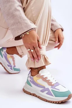 Damskie Modne Buty Sportowe Na Platformie Multikolor Georgette