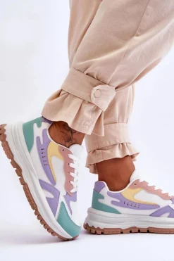 Damskie Modne Buty Sportowe Na Platformie Multikolor Georgette