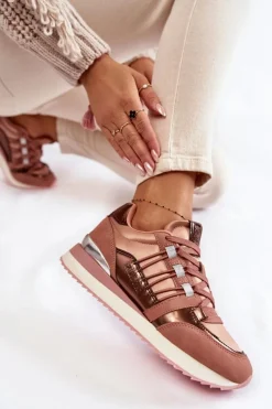 Damskie Modne Buty Sportowe Big Star KK274111 Różowe