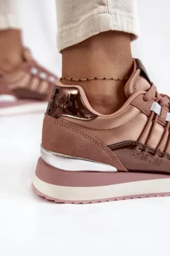 Damskie Modne Buty Sportowe Big Star KK274111 Różowe