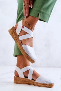 Damskie Modne Espadryle Big Star JJ276036 Białe
